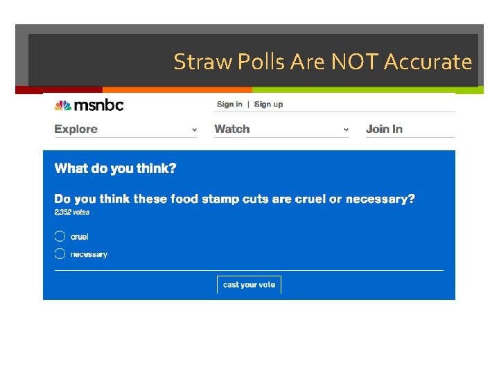 Straw Polls Are NOT Accurate 