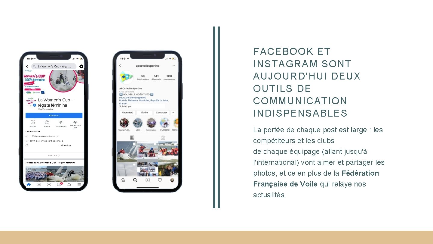 FACEBOOK ET INSTAGRAM SONT AUJOURD'HUI DEUX OUTILS DE COMMUNICATION INDISPENSABLES La portée de chaque