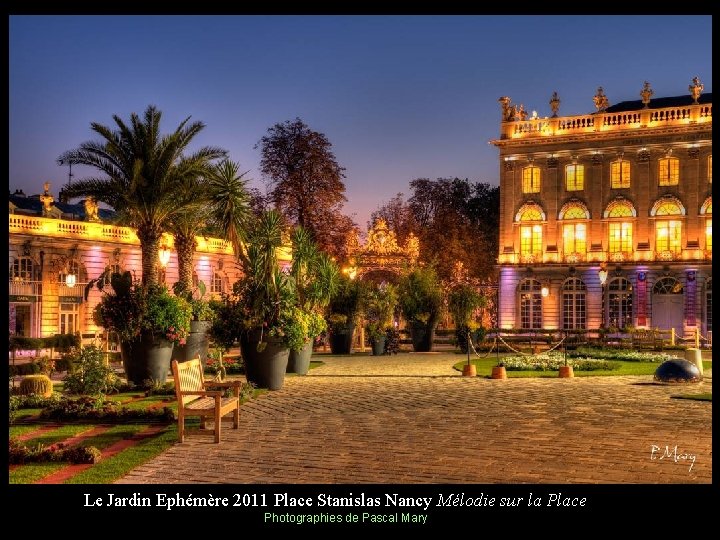 Le Jardin Ephémère 2011 Place Stanislas Nancy Mélodie sur la Place Photographies de Pascal