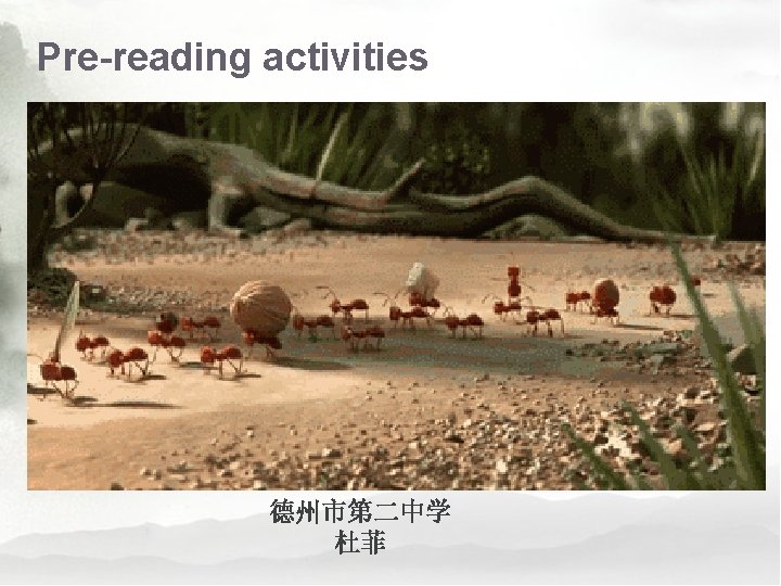 Pre-reading activities 德州市第二中学 杜菲 