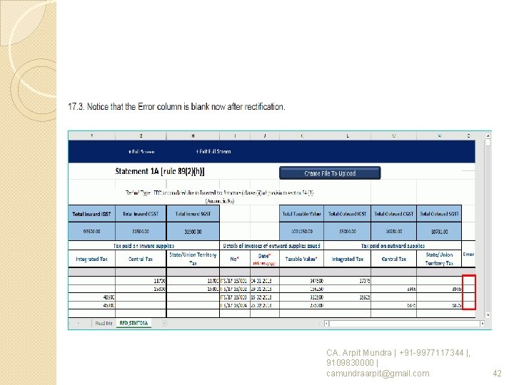 CA. Arpit Mundra | +91 -9977117344 |, 9109830000 | camundraarpit@gmail. com 42 CA. Arpit Mundra | +91 -9977117344 |, 9109830000 | camundraarpit@gmail. com 42