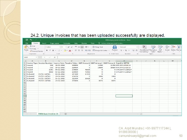 CA. Arpit Mundra | +91 -9977117344 |, 9109830000 | camundraarpit@gmail. com 50 CA. Arpit Mundra | +91 -9977117344 |, 9109830000 | camundraarpit@gmail. com 50
