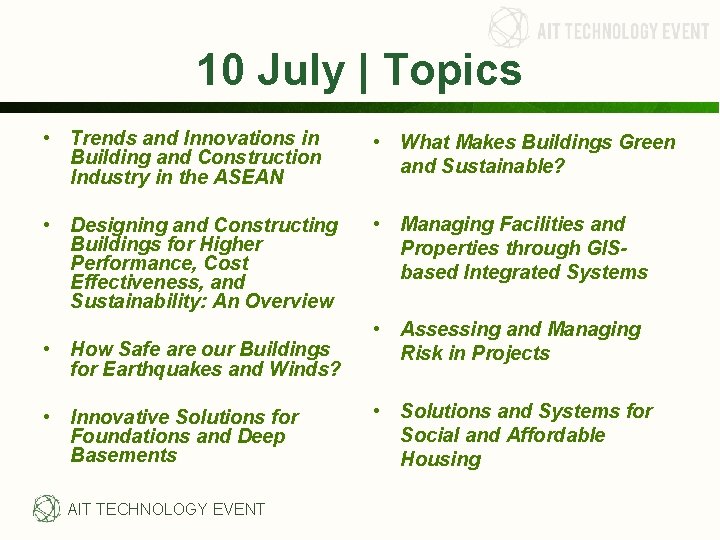 10 July | Topics • Trends and Innovations in Building and Construction Industry in 10 July | Topics • Trends and Innovations in Building and Construction Industry in