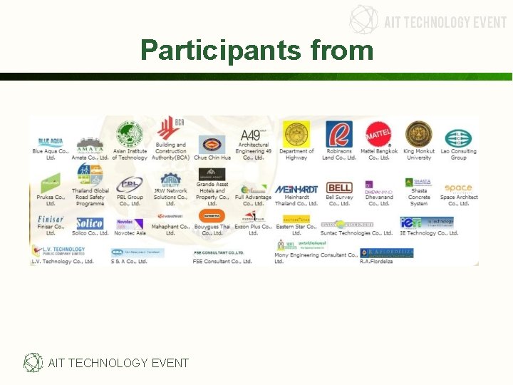 Participants from AIT TECHNOLOGY EVENT Participants from AIT TECHNOLOGY EVENT