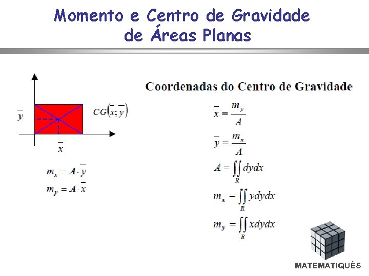 Momento e Centro de Gravidade de Áreas Planas 