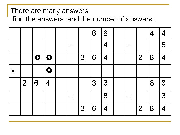 There are many answers find the answers and the number of answers : 6 There are many answers find the answers and the number of answers : 6