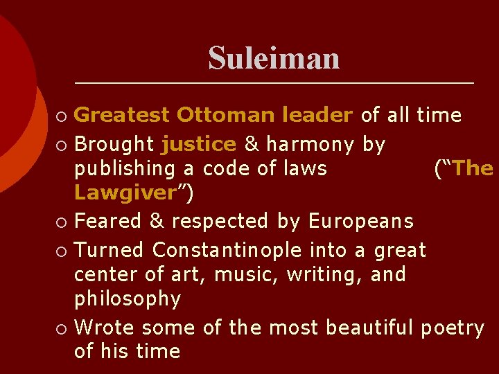 Suleiman Greatest Ottoman leader of all time ¡ Brought justice & harmony by publishing