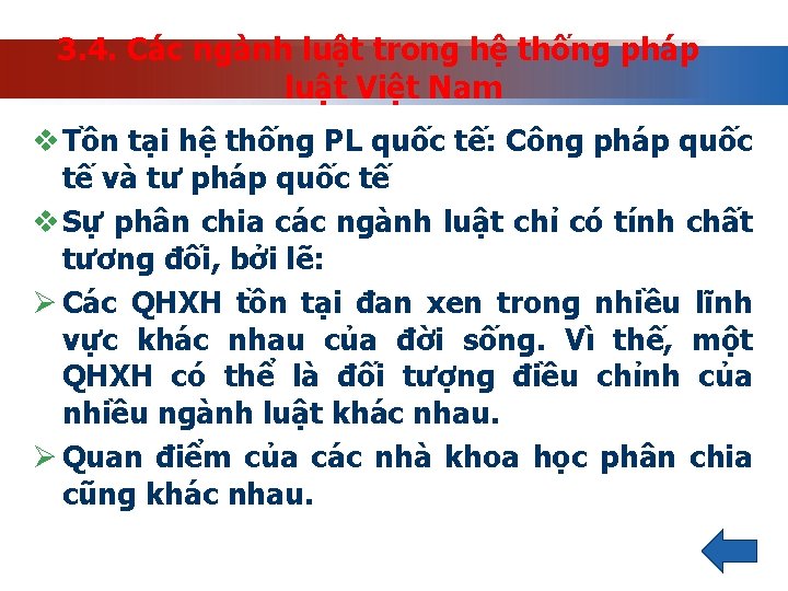 3. 4. Các ngành luật trong hệ thống pháp luật Việt Nam v Tồn