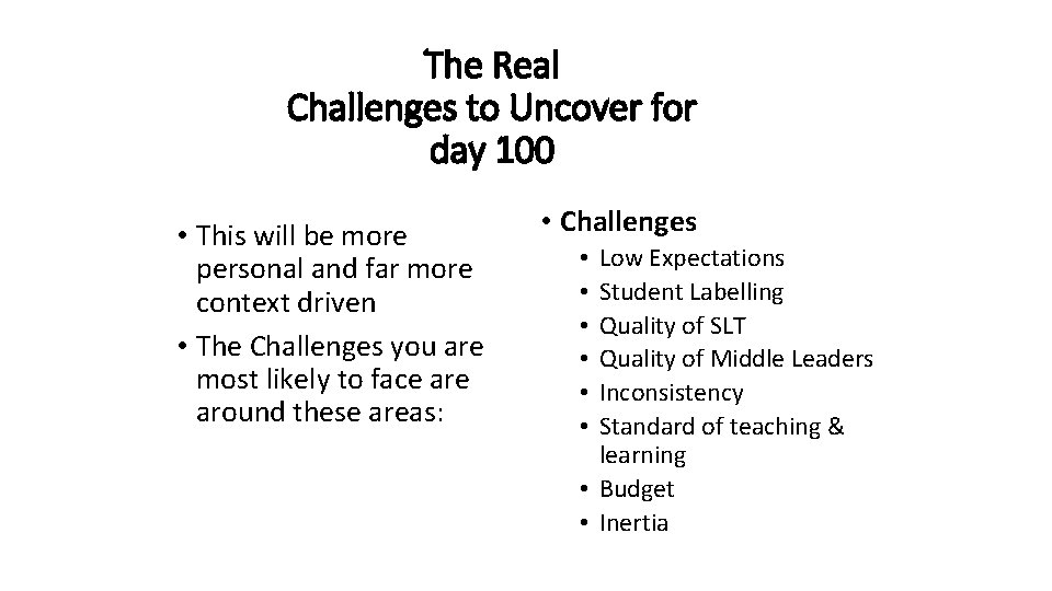 The Real Challenges to Uncover for day 100 • This will be more personal