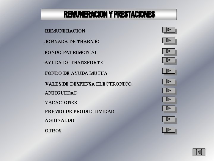 REMUNERACION JORNADA DE TRABAJO FONDO PATRIMONIAL AYUDA DE TRANSPORTE FONDO DE AYUDA MUTUA VALES