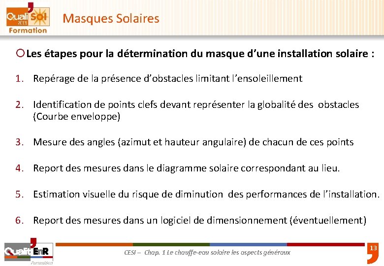 Masques Solaires ¡Les étapes pour la détermination du masque d’une installation solaire : 1.