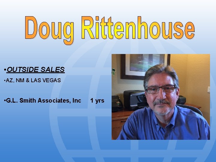 • OUTSIDE SALES • AZ, NM & LAS VEGAS • G. L. Smith