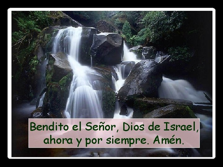 Bendito el Señor, Dios de Israel, ahora y por siempre. Amén. 