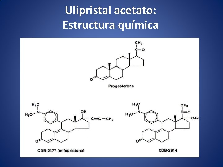 Ulipristal acetato: Estructura química 