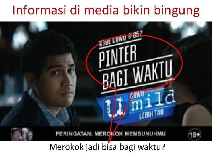 Informasi di media bikin bingung Merokok jadi bisa bagi waktu? 