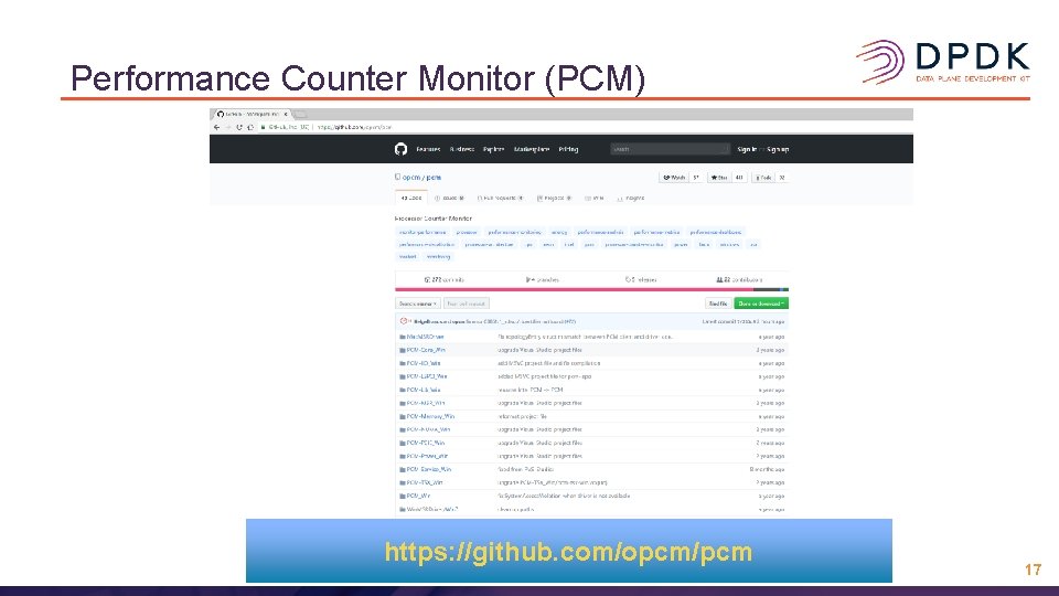 Performance Counter Monitor (PCM) https: //github. com/opcm/pcm 17 Performance Counter Monitor (PCM) https: //github. com/opcm/pcm 17