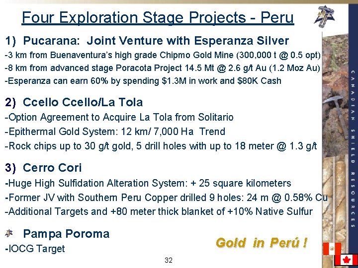 Four Exploration Stage Projects - Peru 1) Pucarana: Joint Venture with Esperanza Silver -3