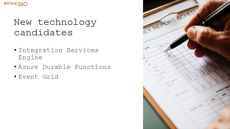 INTEGRATE etc. venues, JUNE 3 - 5, 2019 New technology candidates • Integration Services