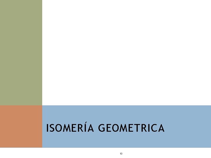 ISOMERÍA GEOMETRICA 13 