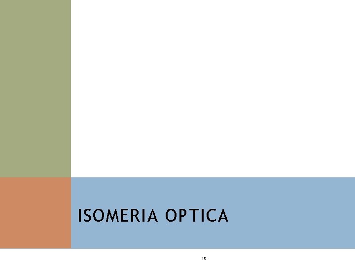 ISOMERIA OPTICA 15 