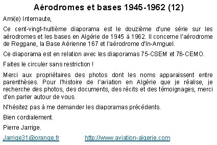 Aérodromes et bases 1945 -1962 (12) Ami(e) Internaute, Ce cent-vingt-huitième diaporama est le douzième