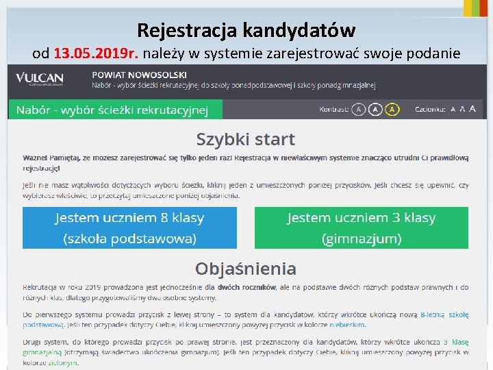 Rejestracja kandydatów od 13. 05. 2019 r. należy w systemie zarejestrować swoje podanie -55