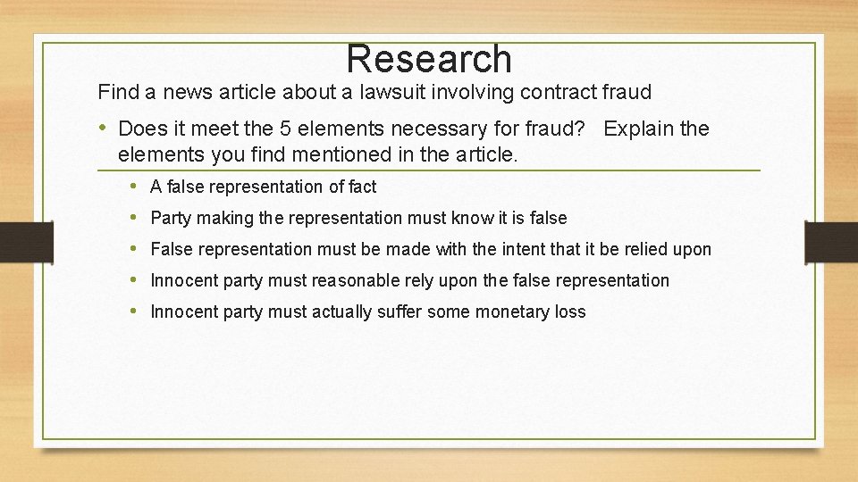 Research Find a news article about a lawsuit involving contract fraud • Does it