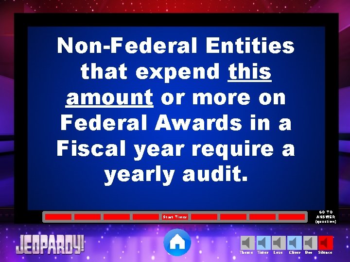 Non-Federal Entities that expend this amount or more on Federal Awards in a Fiscal