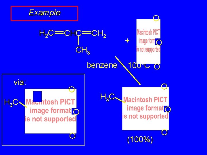 Example H 2 C O CHC CH 2 + CH 3 benzene via: H