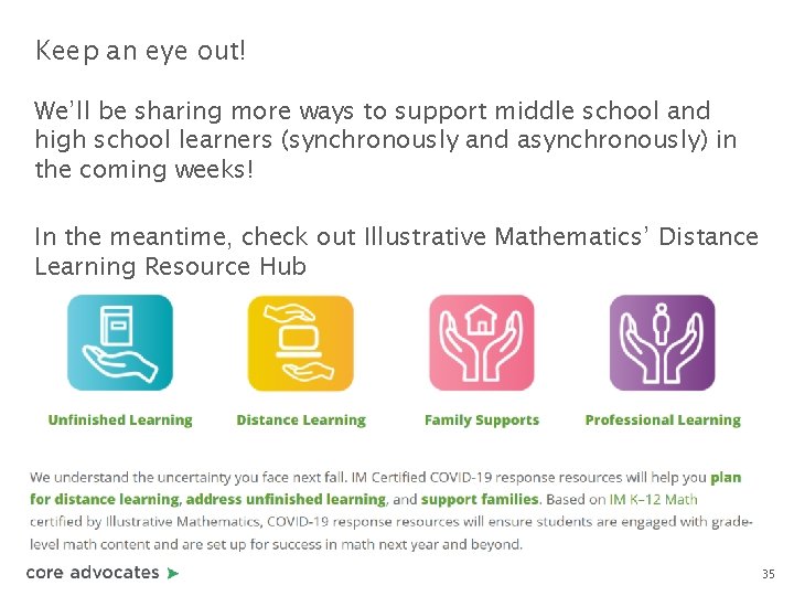 Keep an eye out! We’ll be sharing more ways to support middle school and