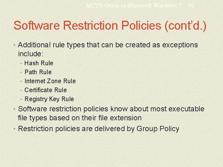 software restriction policy registry