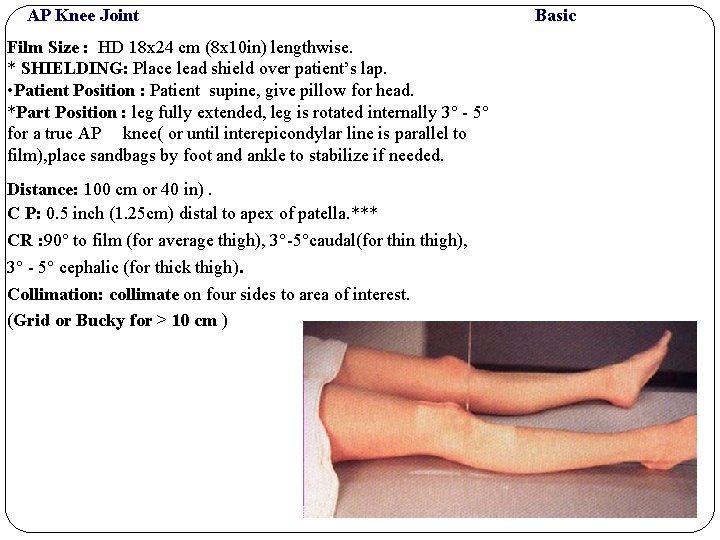 AP Knee Joint Film Size : HD 18 x 24 cm (8 x 10