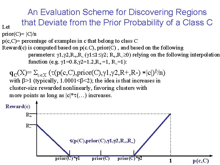 An Evaluation Scheme for Discovering Regions that Deviate from the Prior Probability of a