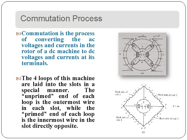 Commutation Process Commutation is the process of converting the ac voltages and currents in