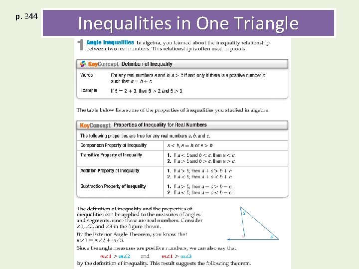 p. 344 Inequalities in One Triangle 