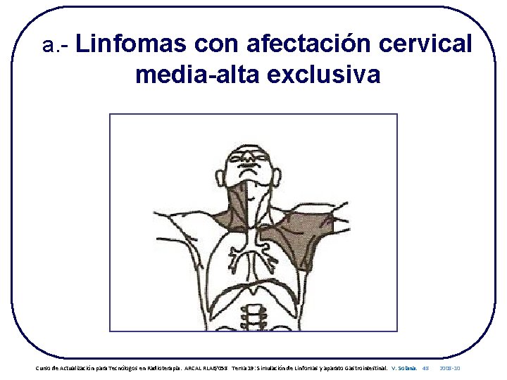 a. - Linfomas con afectación cervical media-alta exclusiva Curso de Actualización para Tecnólogos en