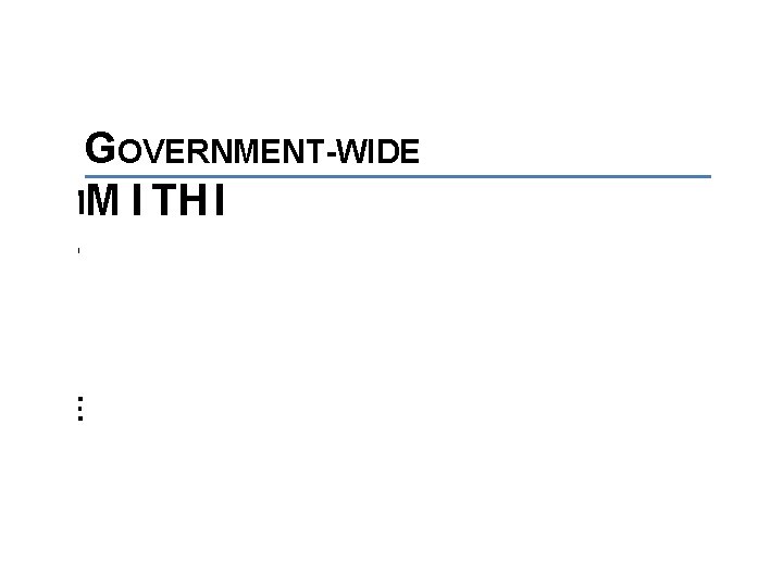 GOVERNMENT-WIDE TERMM I TH I TIONS OGY ATION ATIVE 