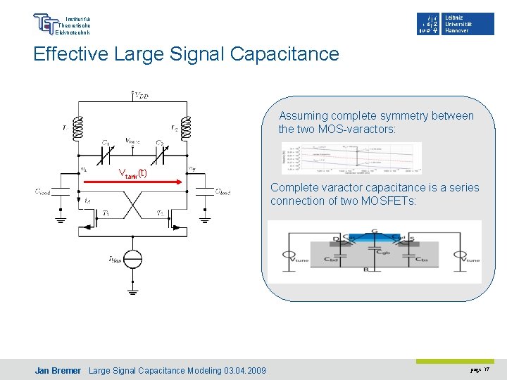Institut für Theoretische Elektrotechnik Effective Large Signal Capacitance Assuming complete symmetry between the two