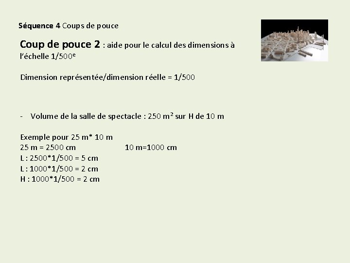 Séquence 4 Coups de pouce Coup de pouce 2 : aide pour le calcul