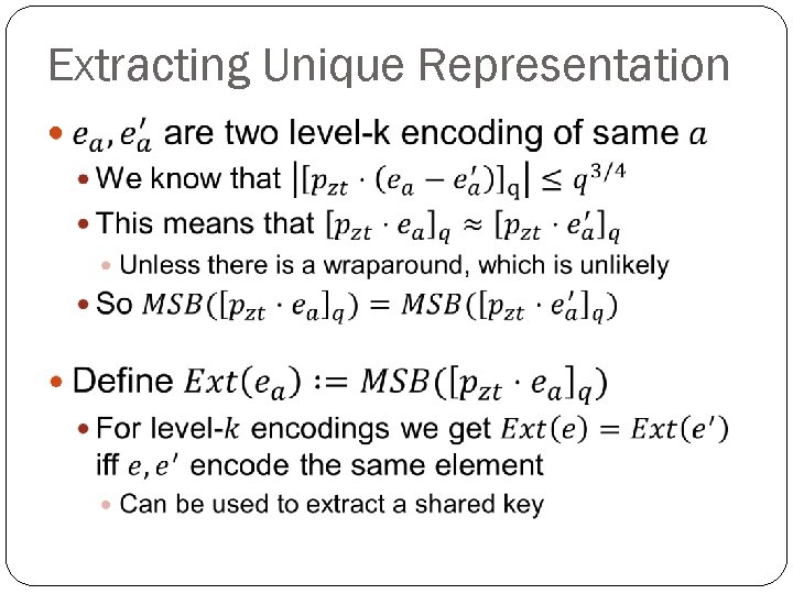 Extracting Unique Representation 