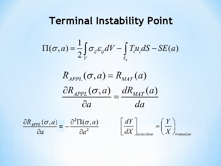 Terminal Instability Point = 