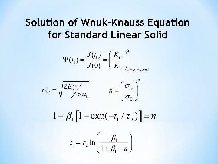 Solution of Wnuk-Knauss Equation for Standard Linear Solid 