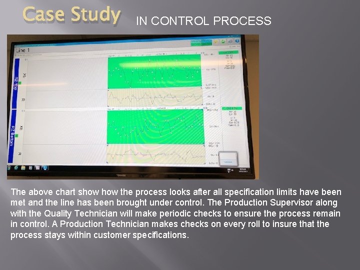 Case Study IN CONTROL PROCESS The above chart show the process looks after all