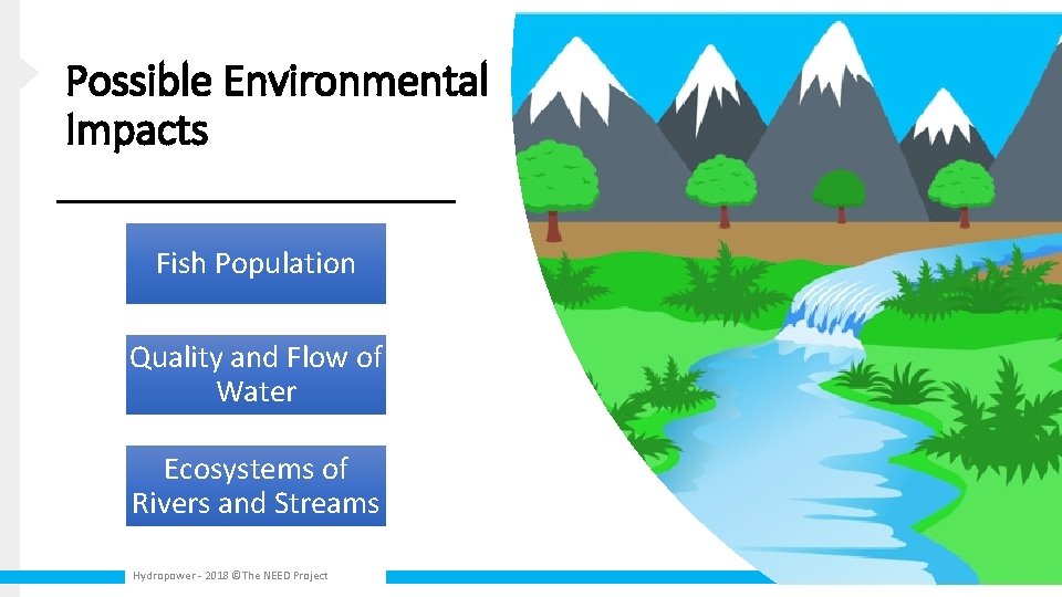 Possible Environmental Impacts Fish Population Quality and Flow of Water Ecosystems of Rivers and