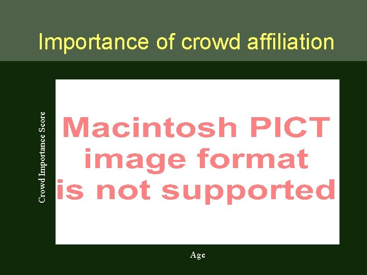 Crowd Importance Score Importance of crowd affiliation Age 