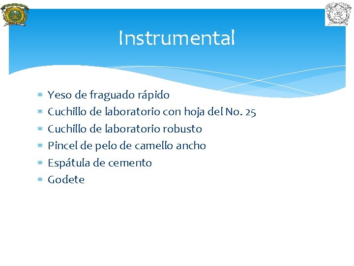 Instrumental Yeso de fraguado rápido Cuchillo de laboratorio con hoja del No. 25 Cuchillo