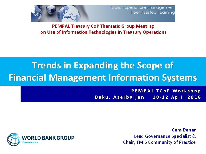 PEMPAL Treasury Co. P Thematic Group Meeting on Use of Information Technologies in Treasury