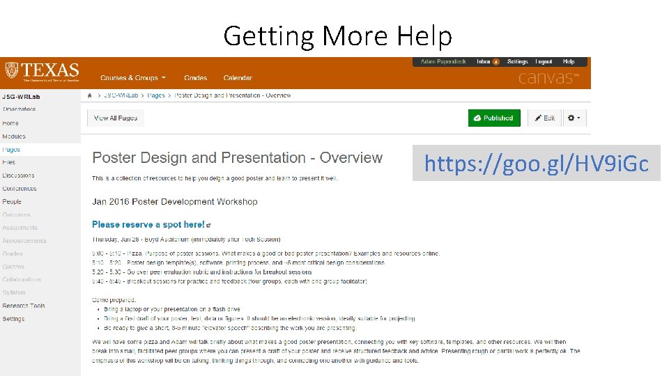 Getting More Help https: //goo. gl/HV 9 i. Gc 