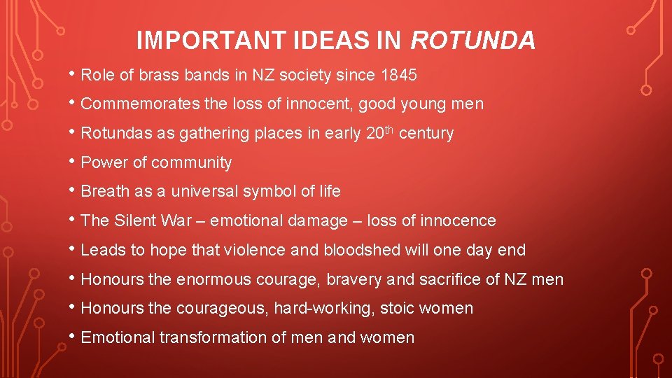 IMPORTANT IDEAS IN ROTUNDA • Role of brass bands in NZ society since 1845 IMPORTANT IDEAS IN ROTUNDA • Role of brass bands in NZ society since 1845