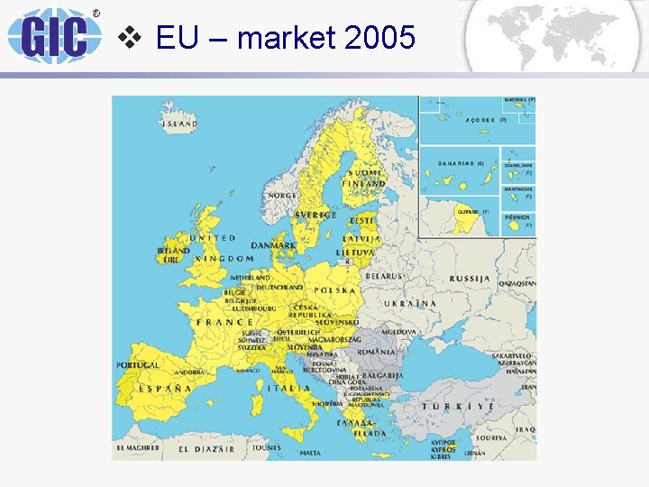v EU – market 2005 v EU – market 2005